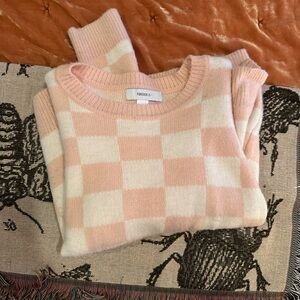 Forever 21 Fuzzy Checkered Sweater